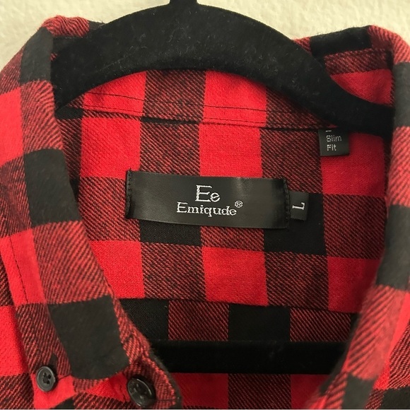 NWT Emiqude Red and Black Flannel | Size L - Picture 3 of 5